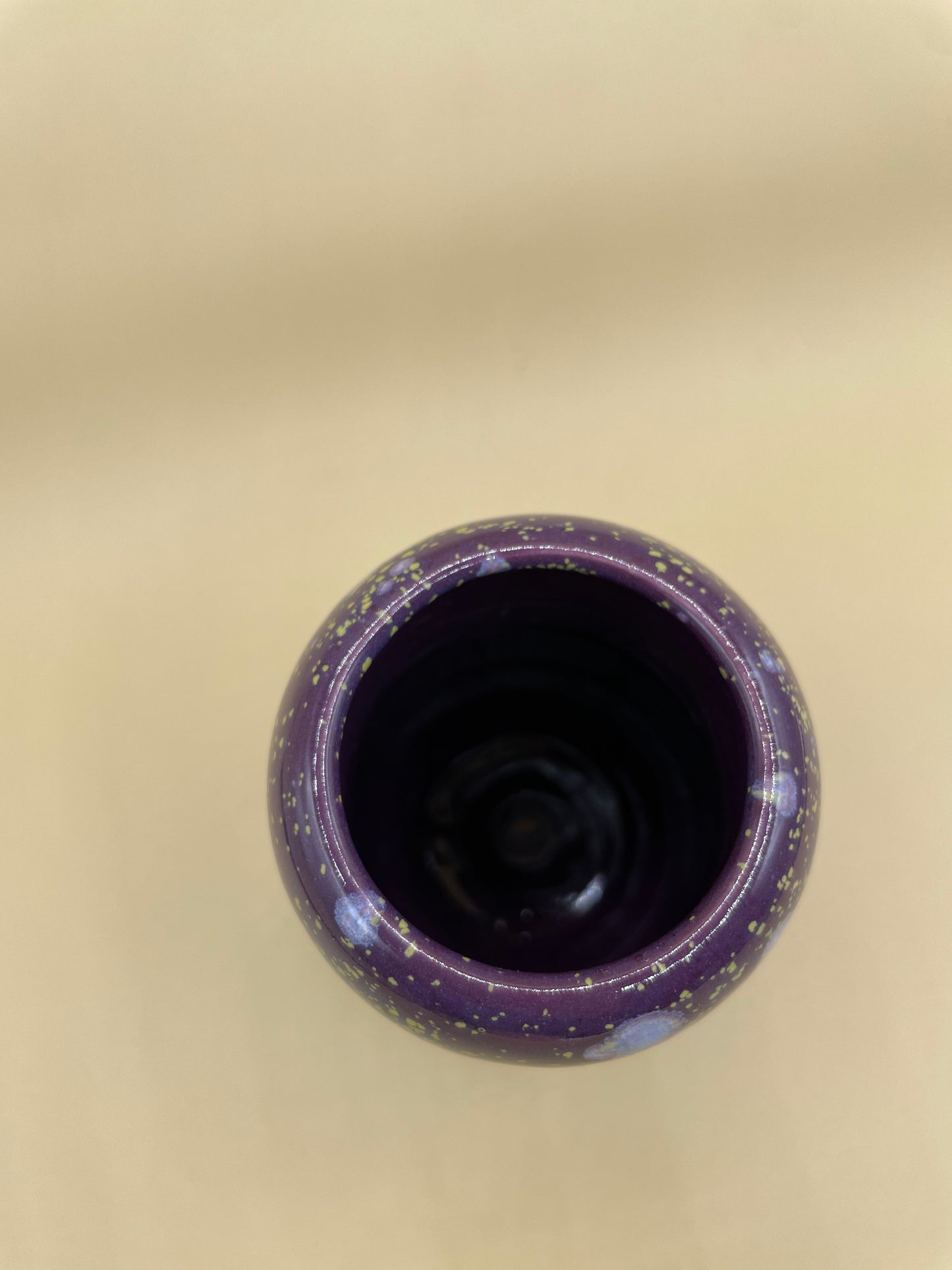 Speckled Eggplant Bud Vase