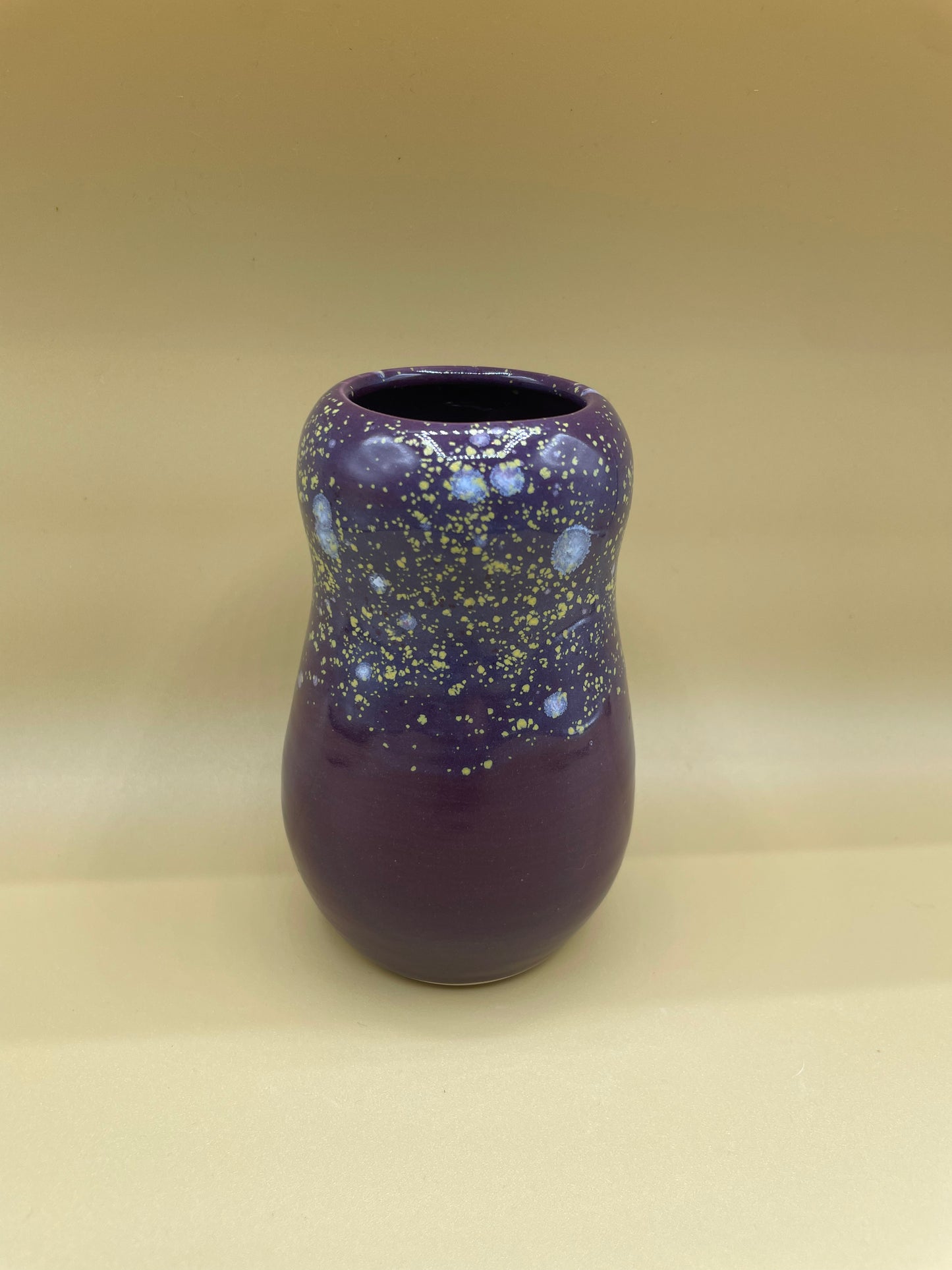 Speckled Eggplant Bud Vase