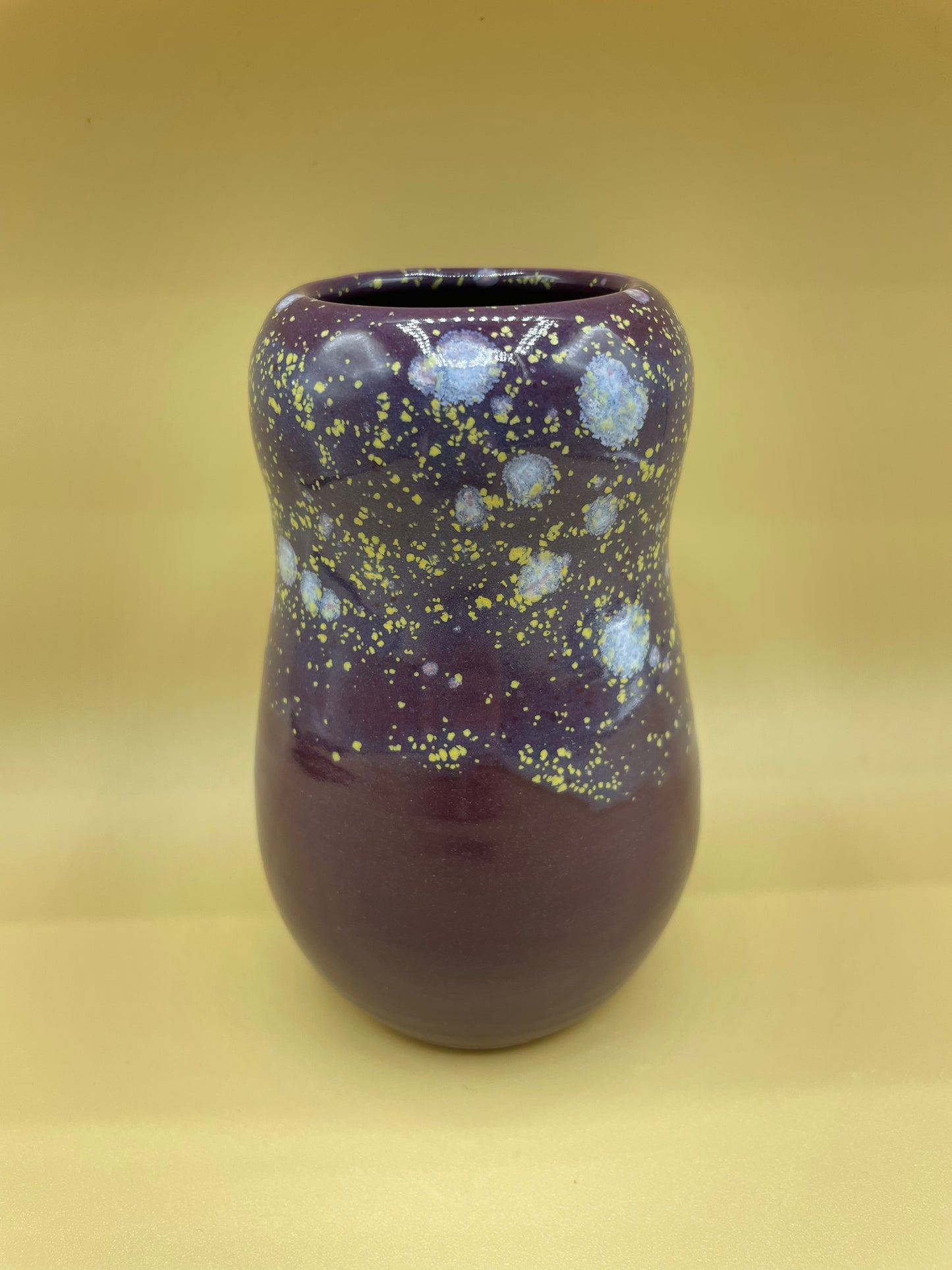 Speckled Eggplant Bud Vase