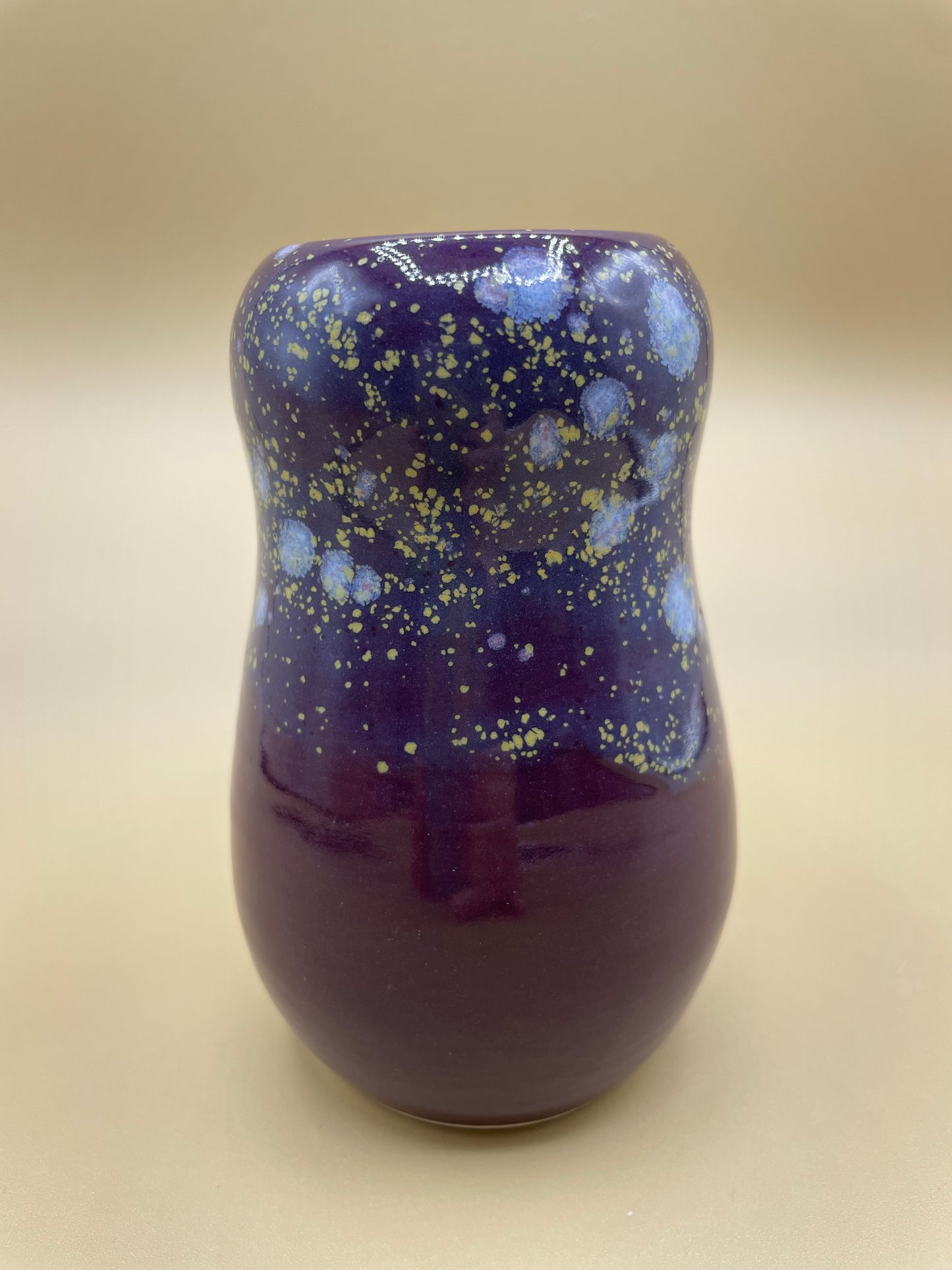 Speckled Eggplant Bud Vase