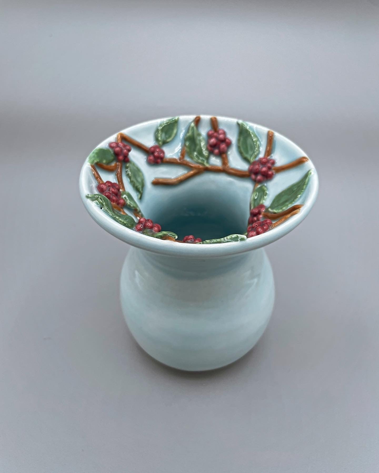 Beautyberry Vase- Blue