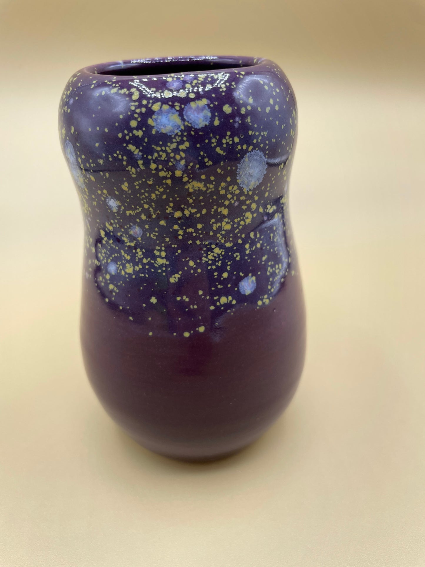 Speckled Eggplant Bud Vase